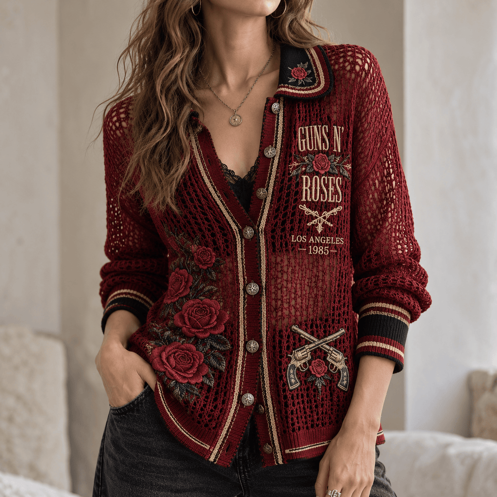 GNR Women’s Open-Knit Cardigan DNBN