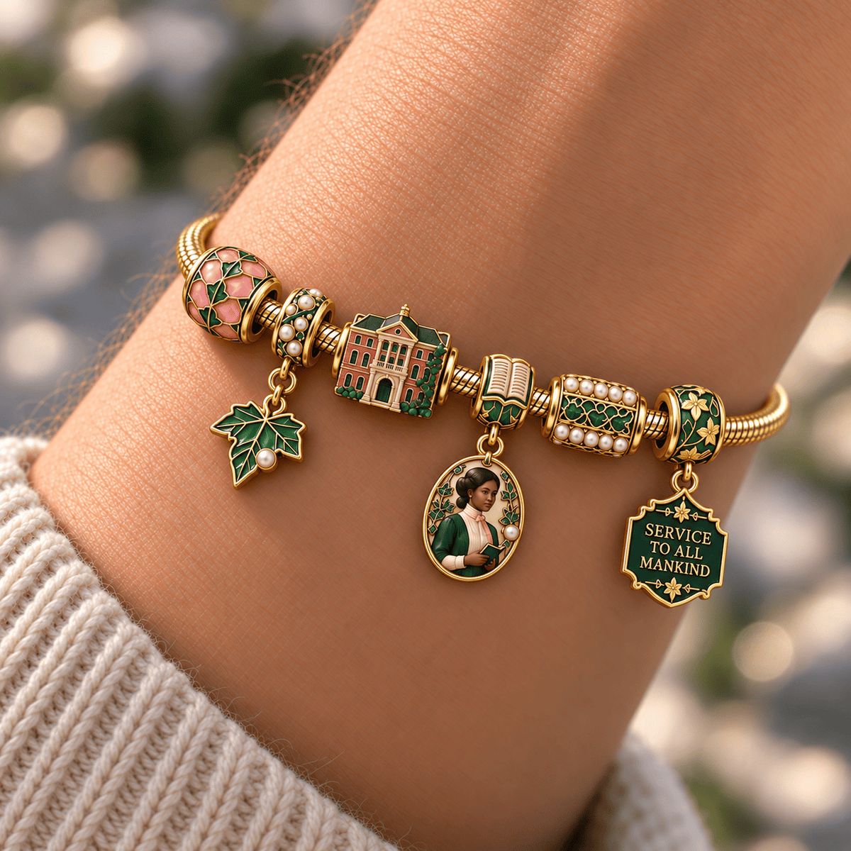 AKA Gold Charm Bracelet Set HQH