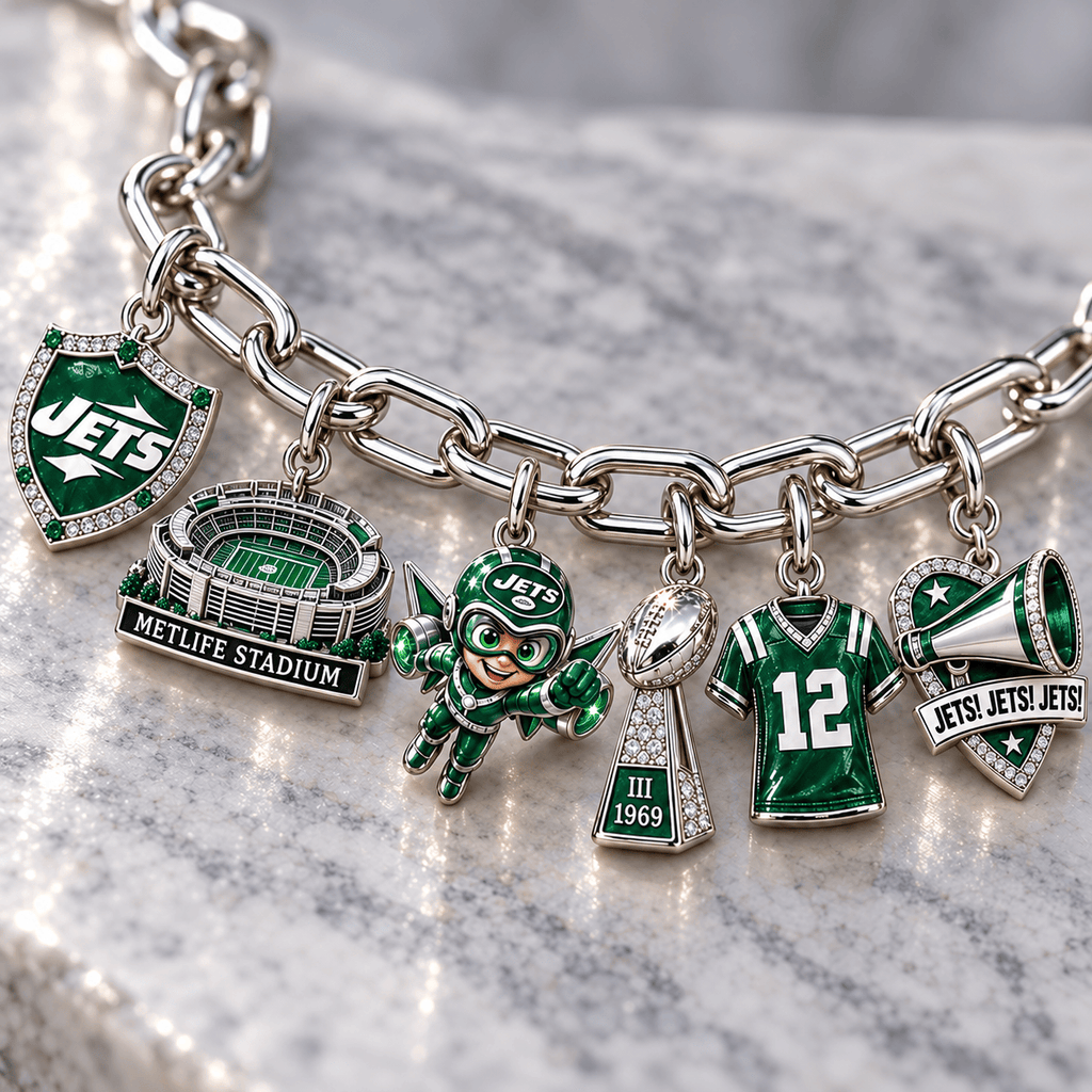 NYJ Silver Charm Bracelet Set NTVA