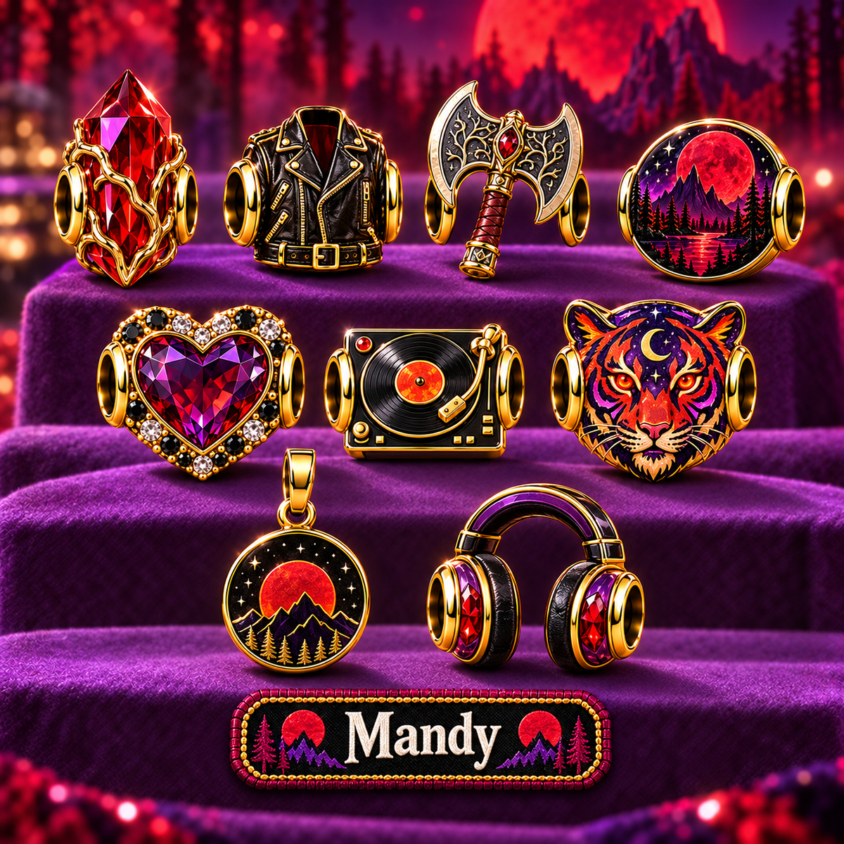 MAN Gold Charm Set PNPA