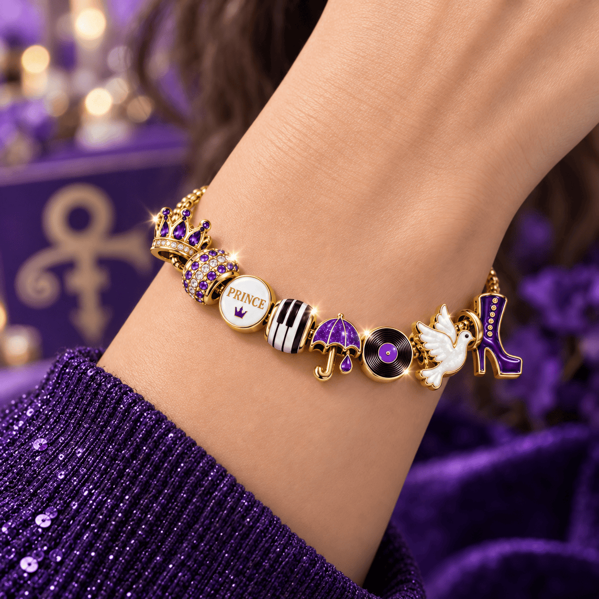 PRCE Gold Charm Bracelet Set BMD