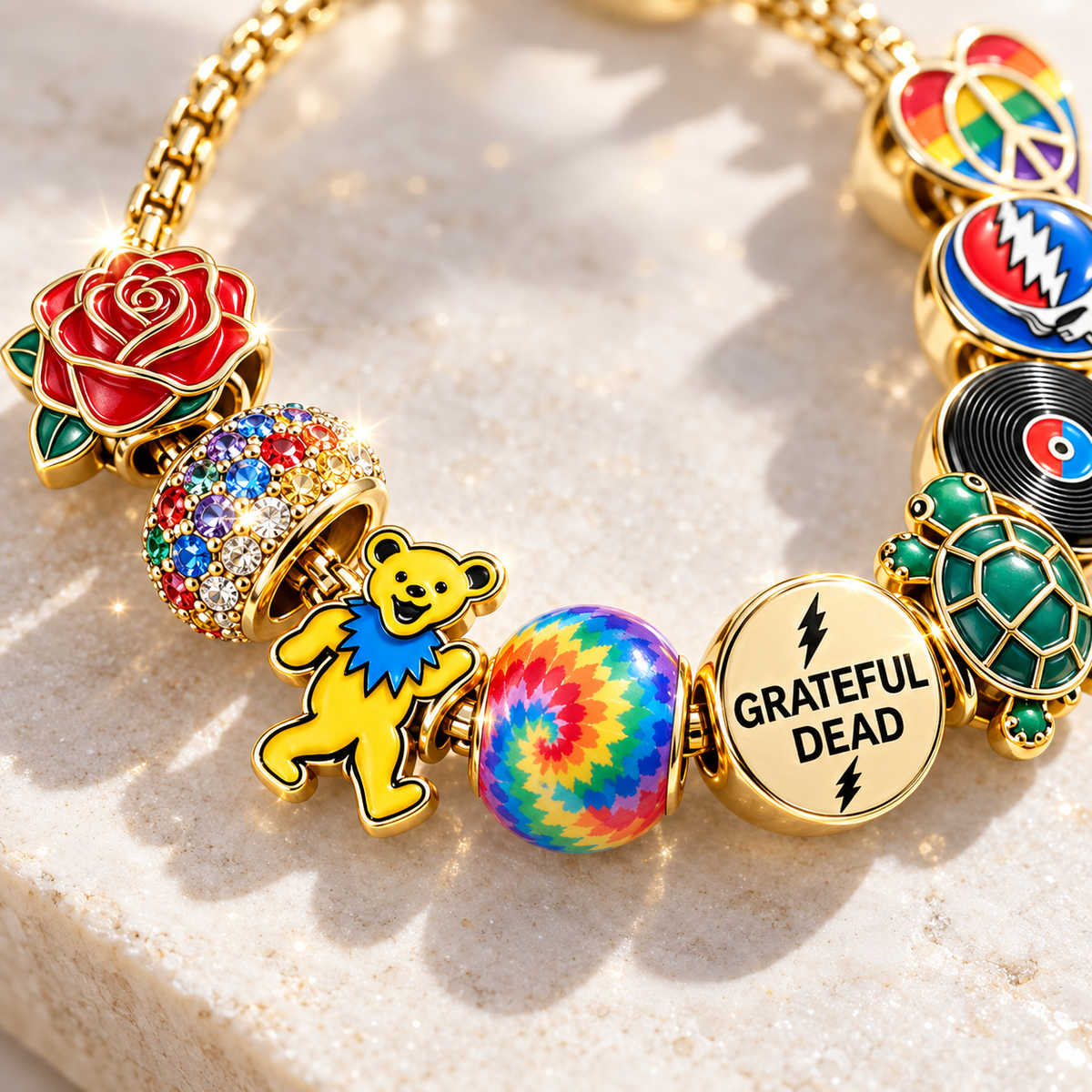 GRFD Gold Charm Bracelet Set BMD