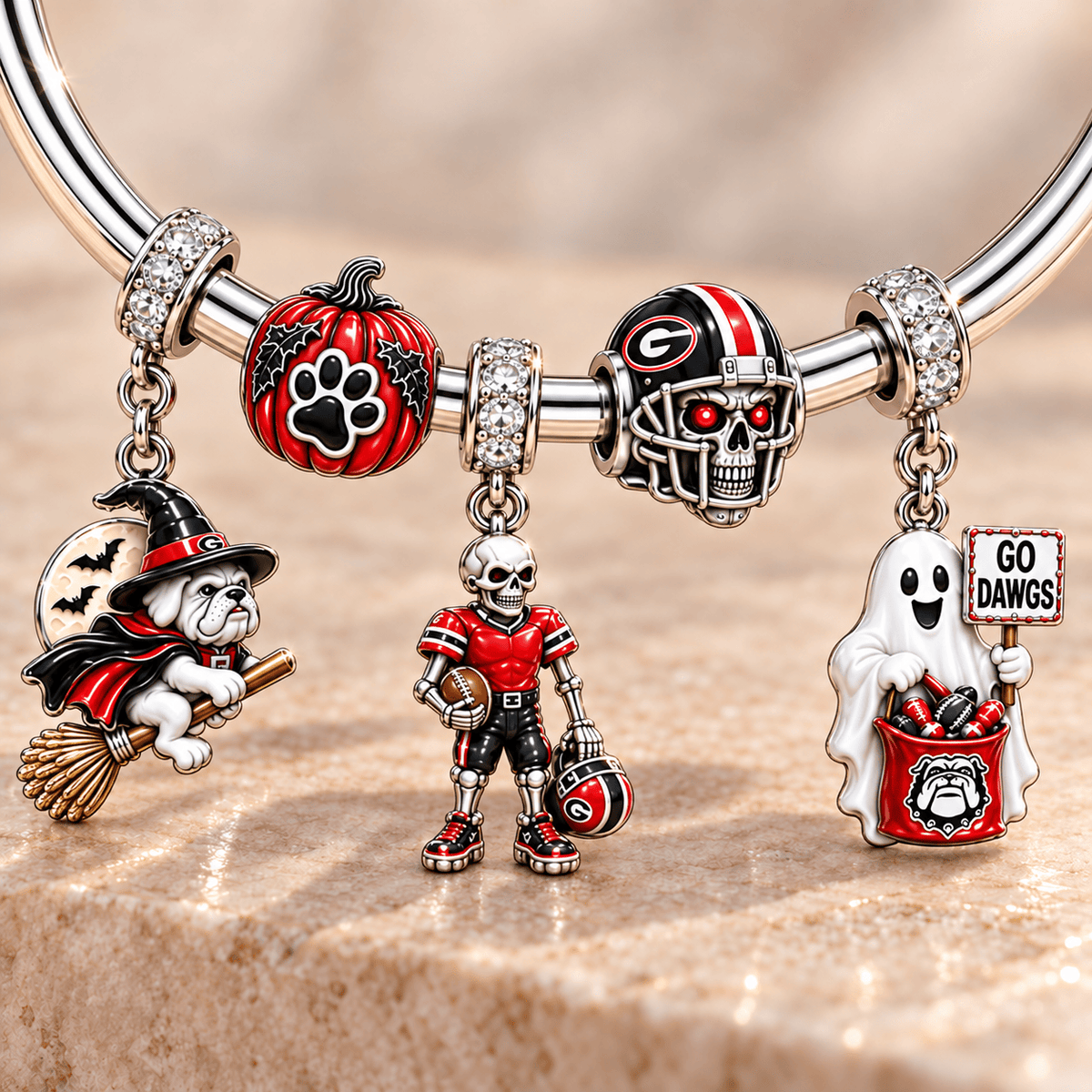GGBD Silver Charm Bracelet Set TMH