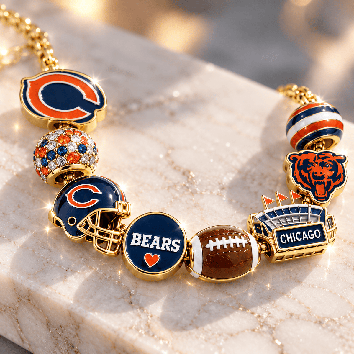 CCB Gold Charm Bracelet Set BMD