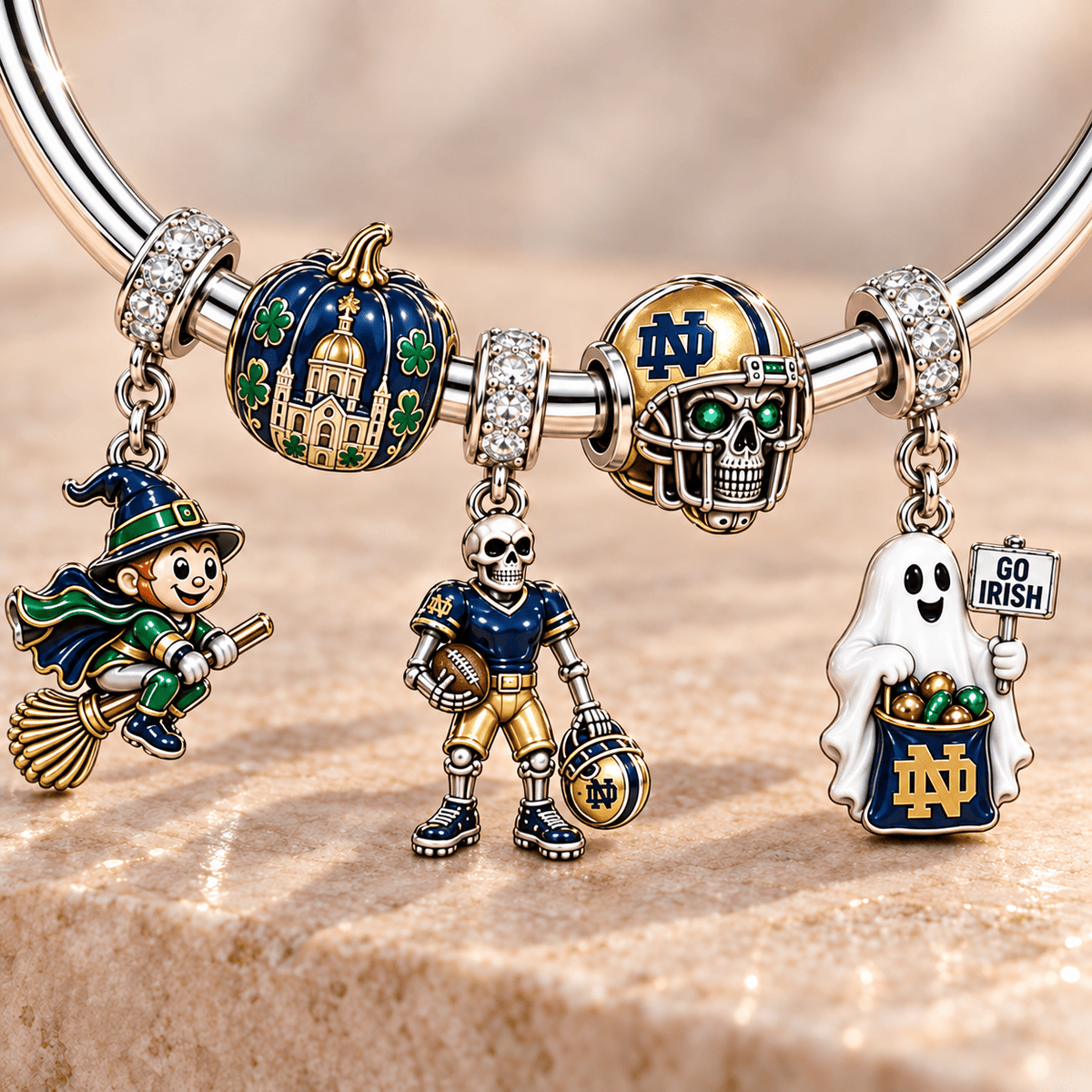 NODFI Silver Charm Bracelet Set TMH