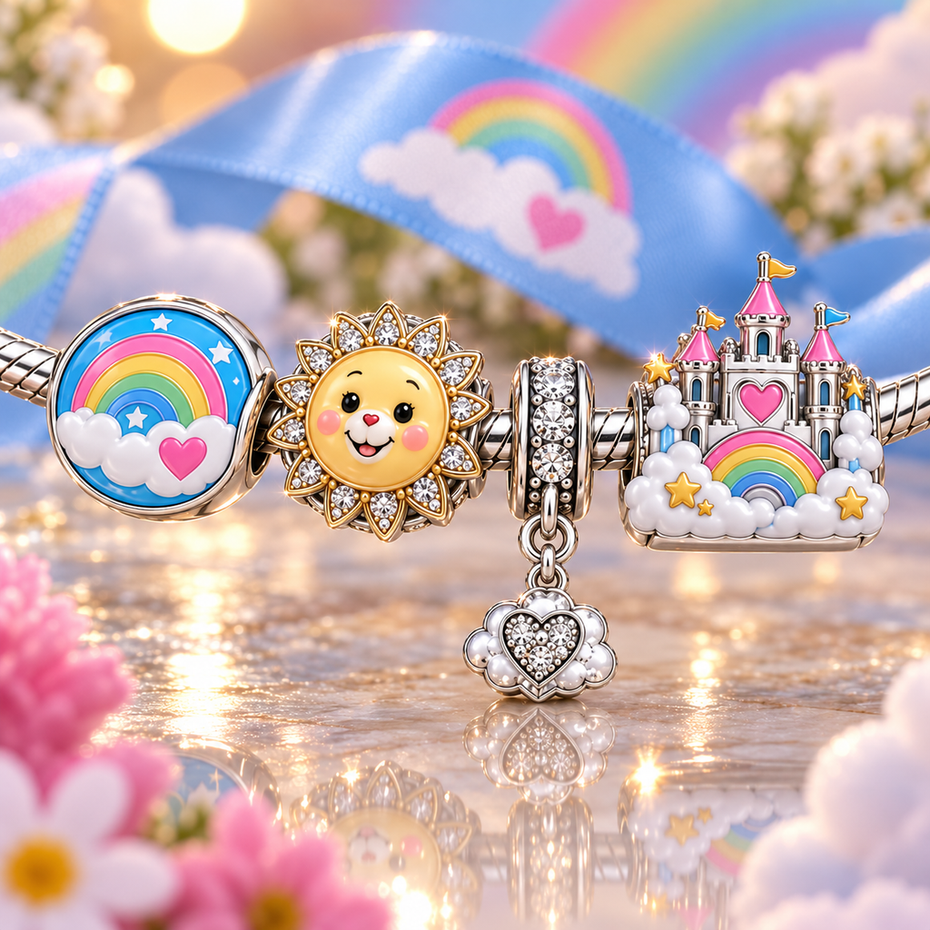 CRB Silver Charm Bracelet Set VTH