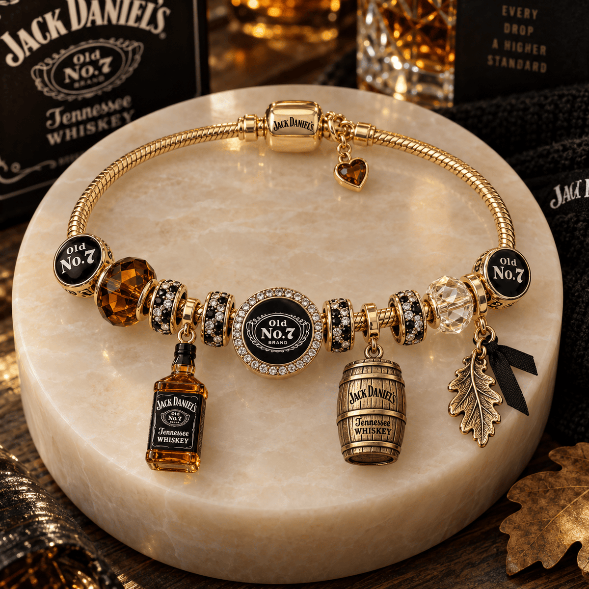 JDN Gold Charm Bracelet Set PNPA