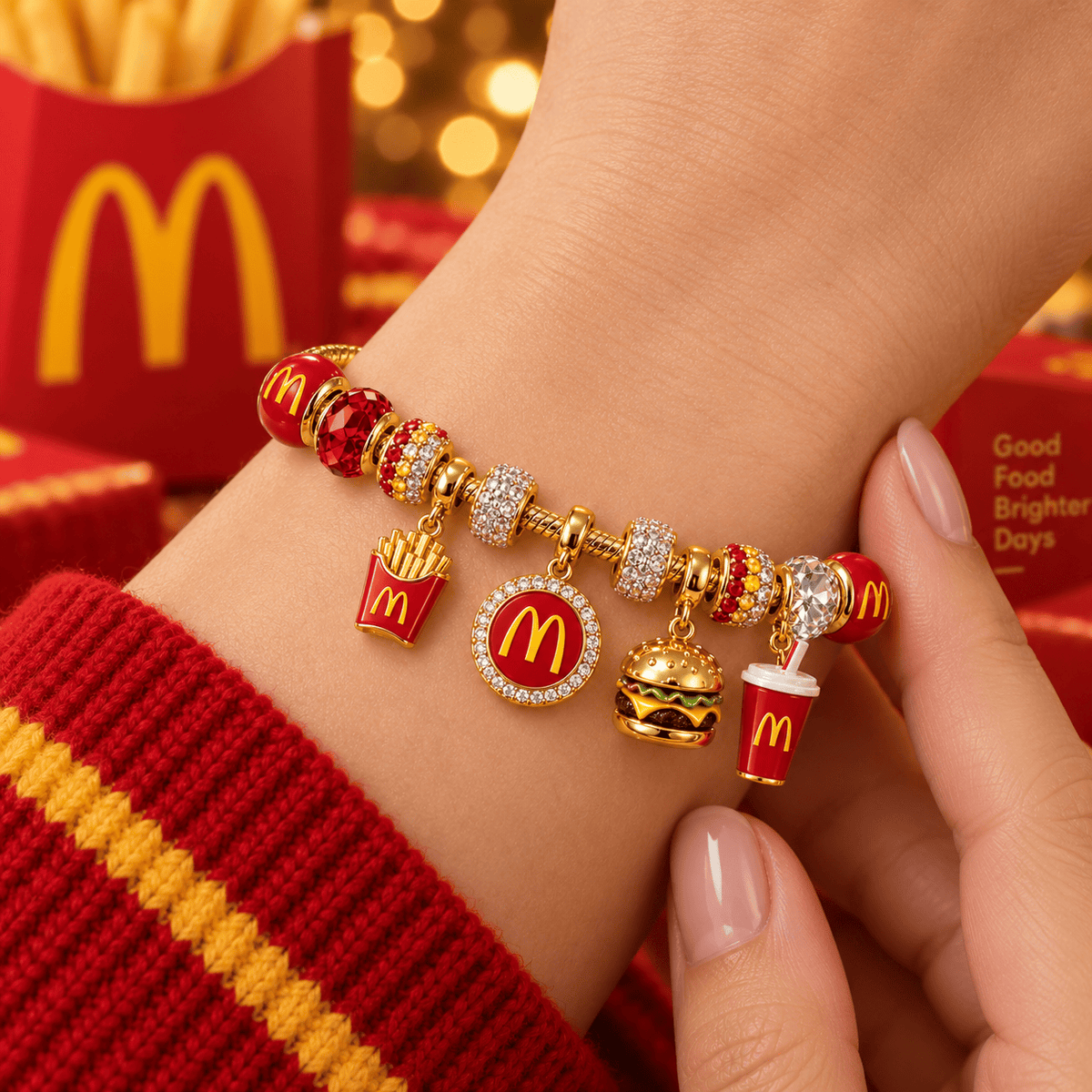 MDN Gold Charm Bracelet Set PNPA