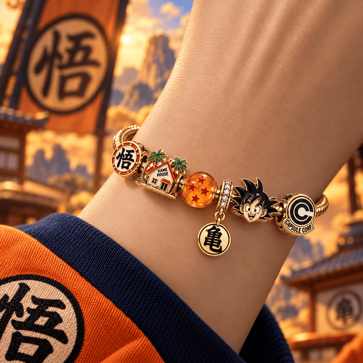 DRB Gold Charm Bracelet Set PTT
