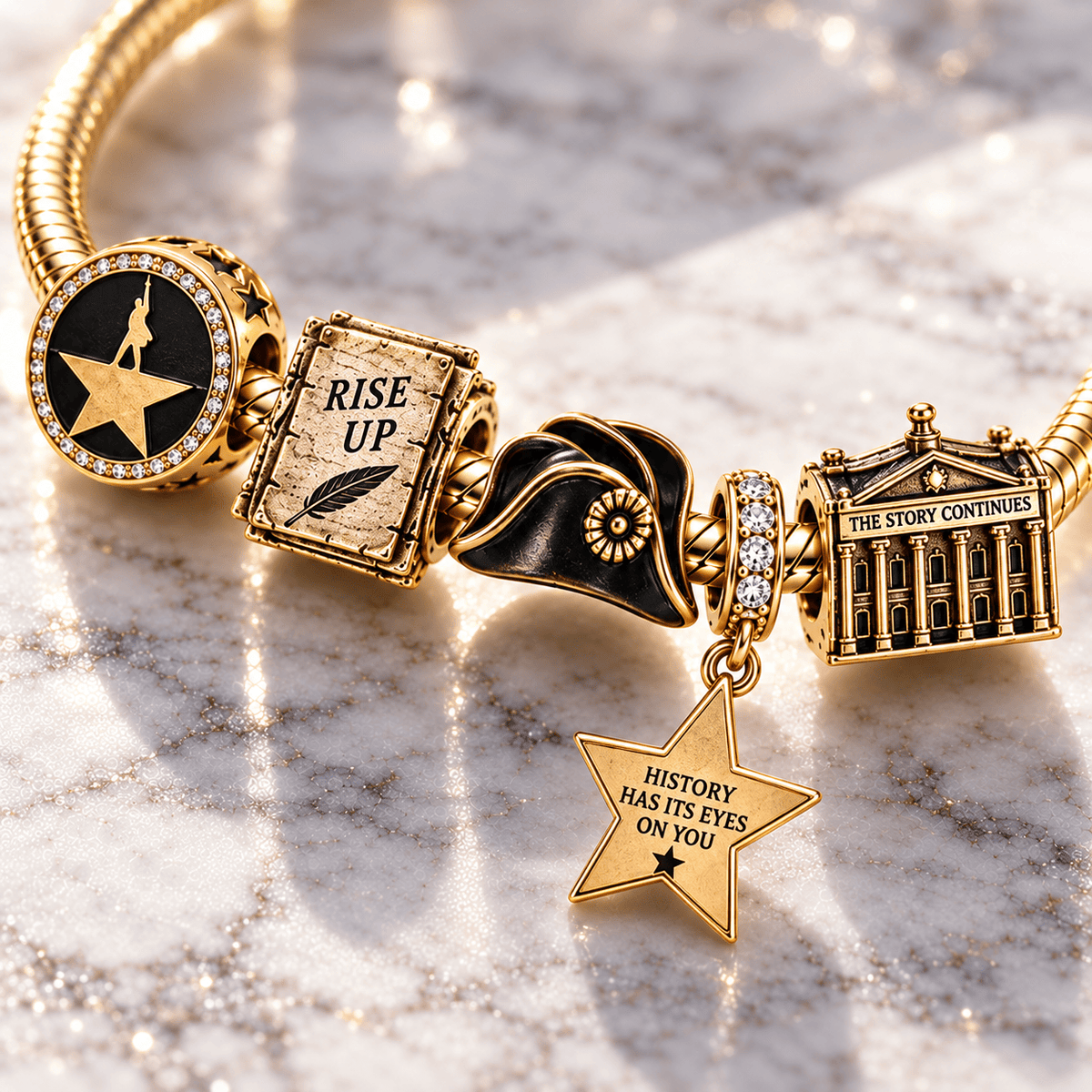 HMT Gold Charm Bracelet Set PTT