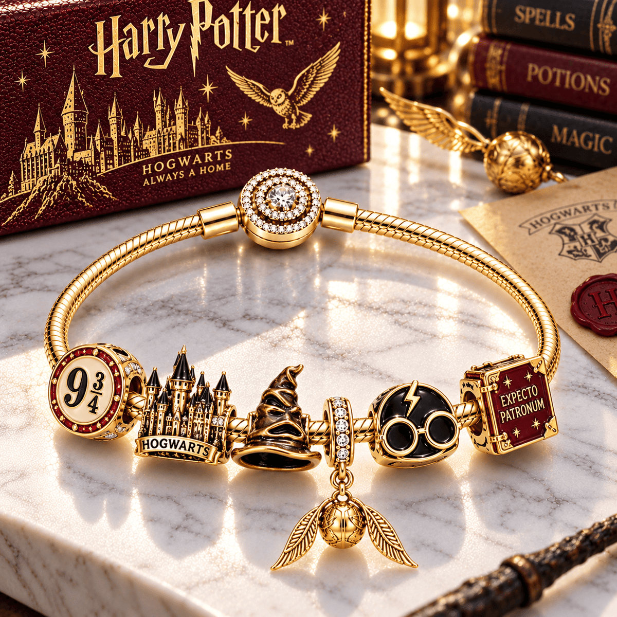 HRP Gold Charm Bracelet Set PTT