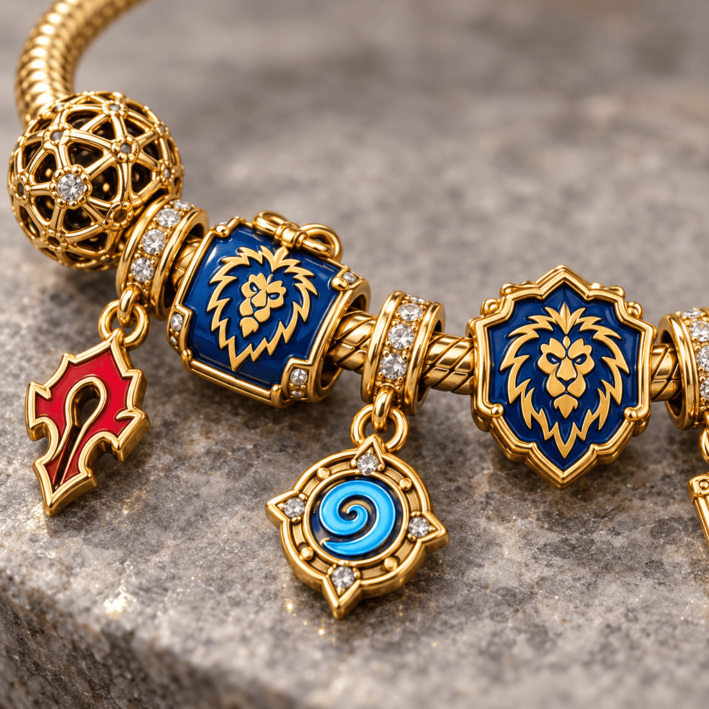 WWC Gold Charm Bracelet Set PTKL