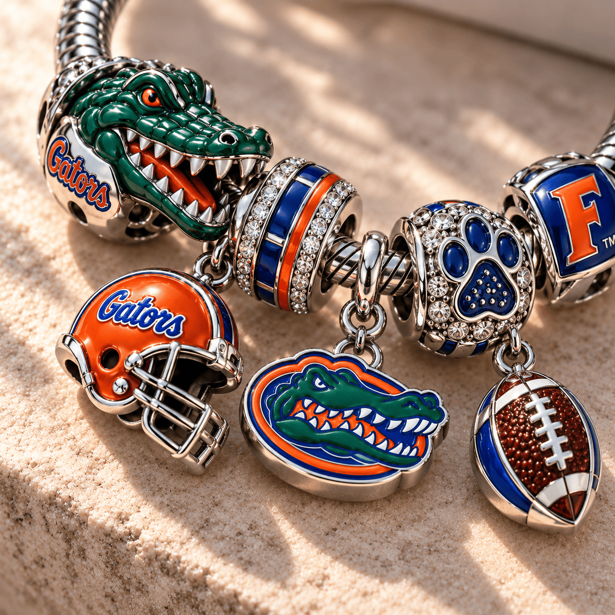 FGT Silver Charm Bracelet Set NTTB