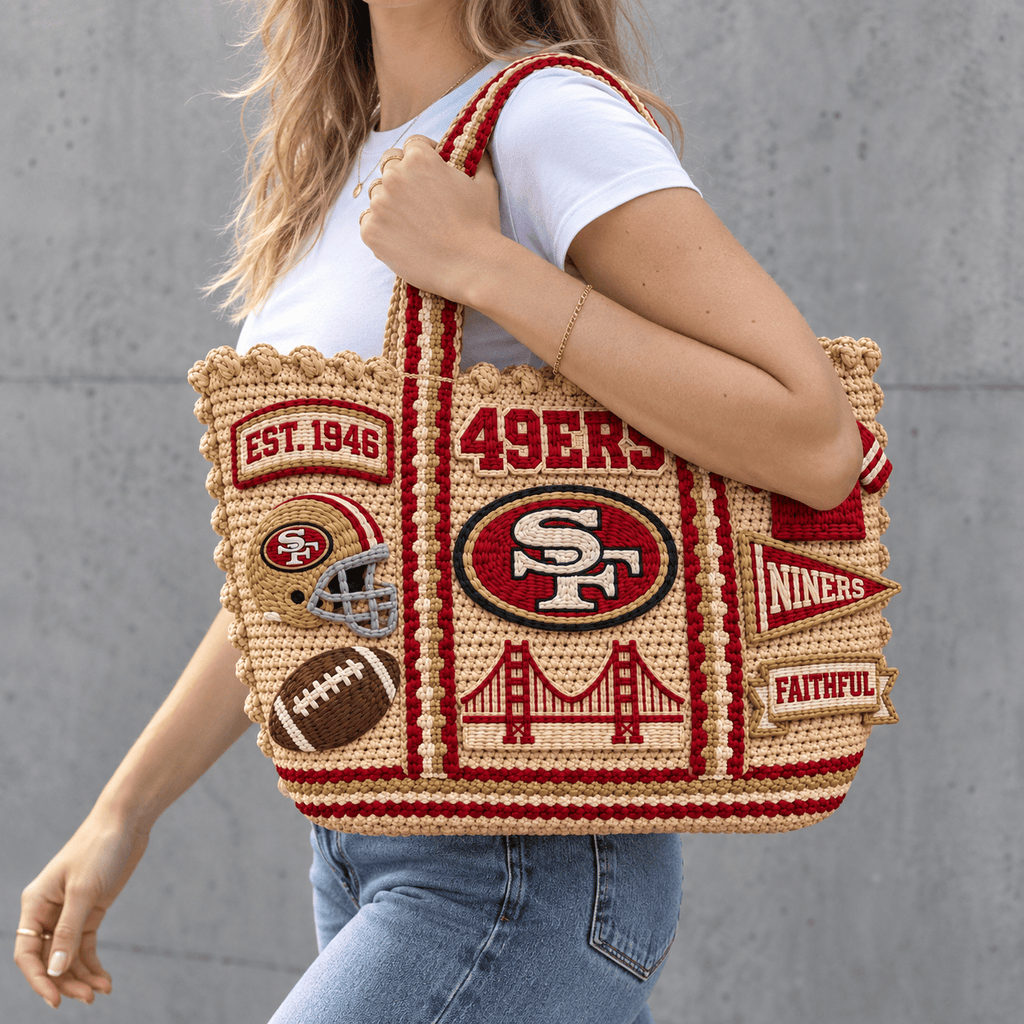 SF49 Straw-Style Embellished Tote Bag NTKO