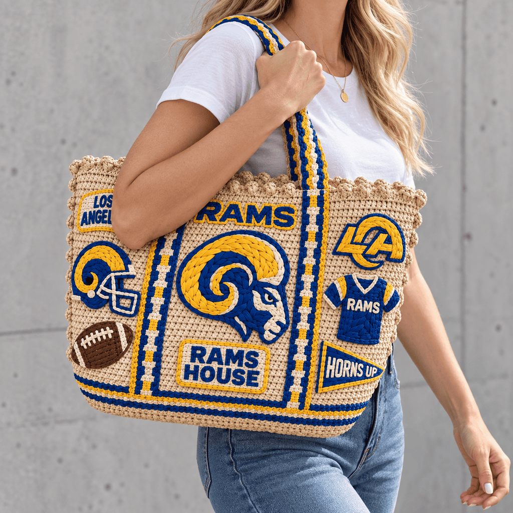 LARS Straw-Style Embellished Tote Bag NTKO