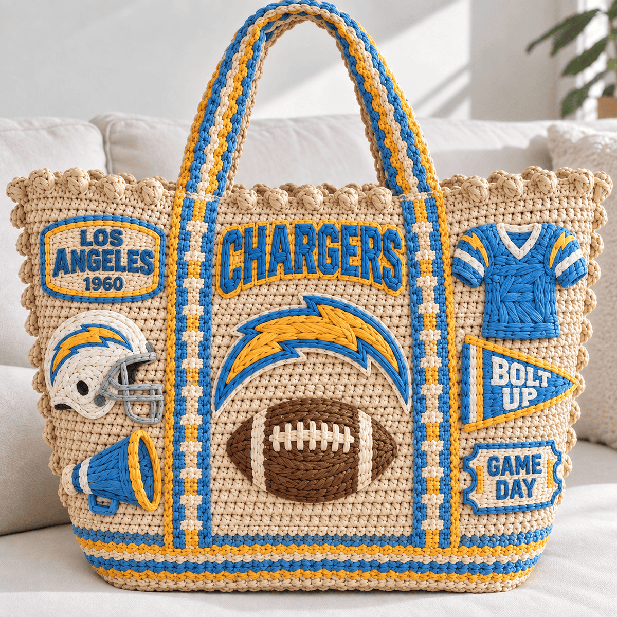 LAC Straw-Style Embellished Tote Bag NTKO