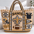 NOS Straw-Style Embellished Tote Bag NTKO