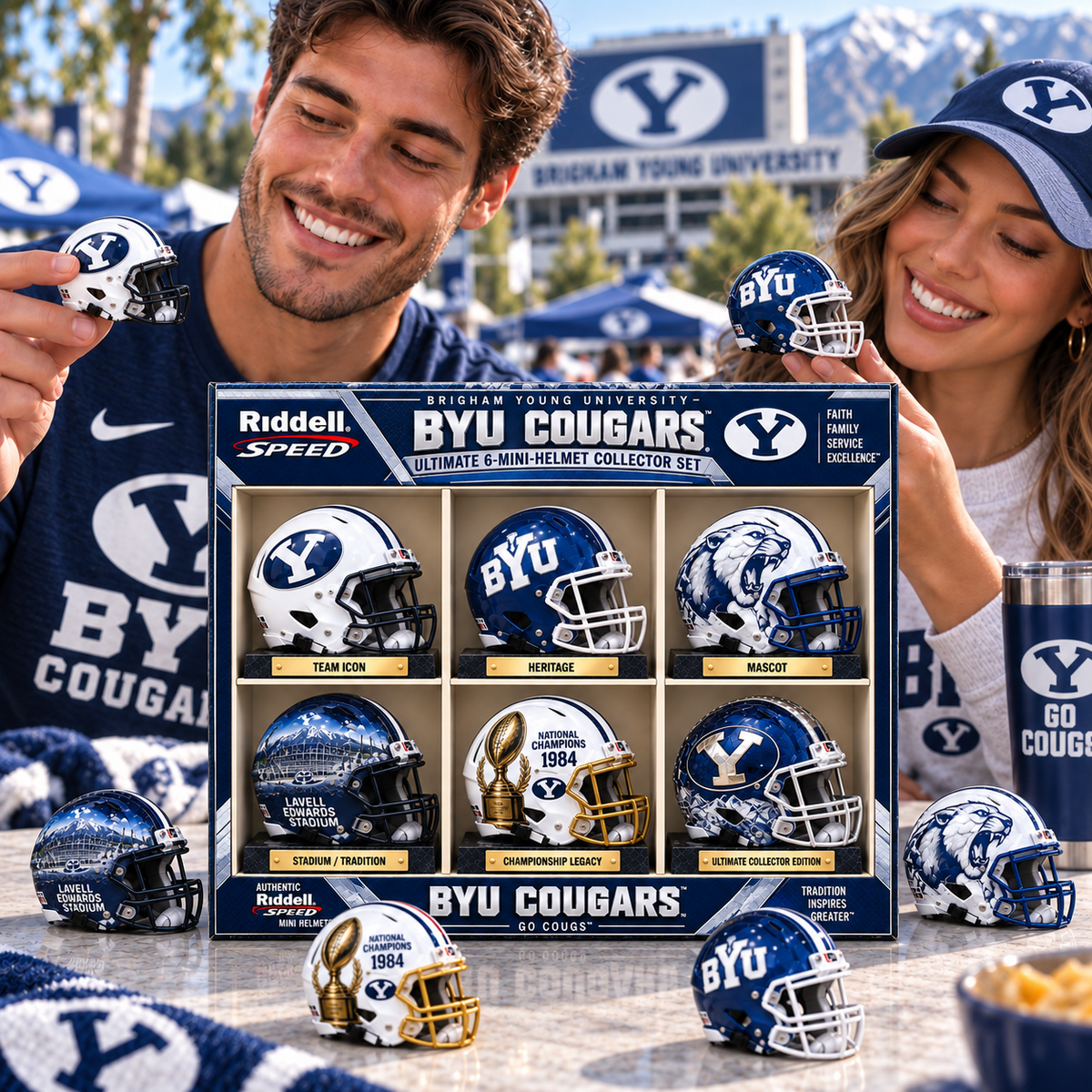 Premium BYU Mini Helmet Collection NPL