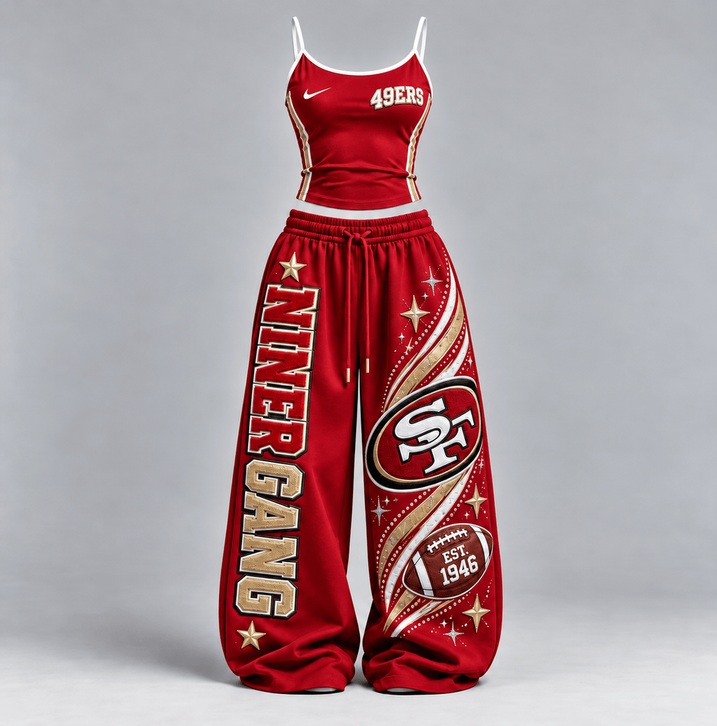 Premium SF49 Sports-Inspired Cami & Wide-Leg Pants Set BMD