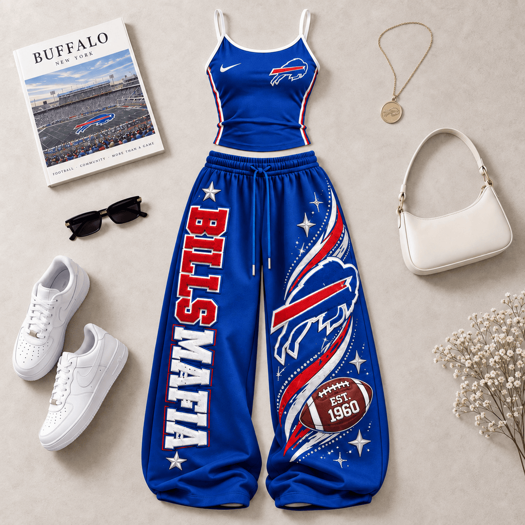 Premium BFBL Sports-Inspired Cami & Wide-Leg Pants Set BMD