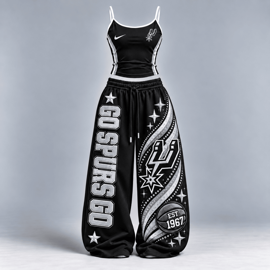 Premium SAS Sports-Inspired Cami & Wide-Leg Pants Set BMD