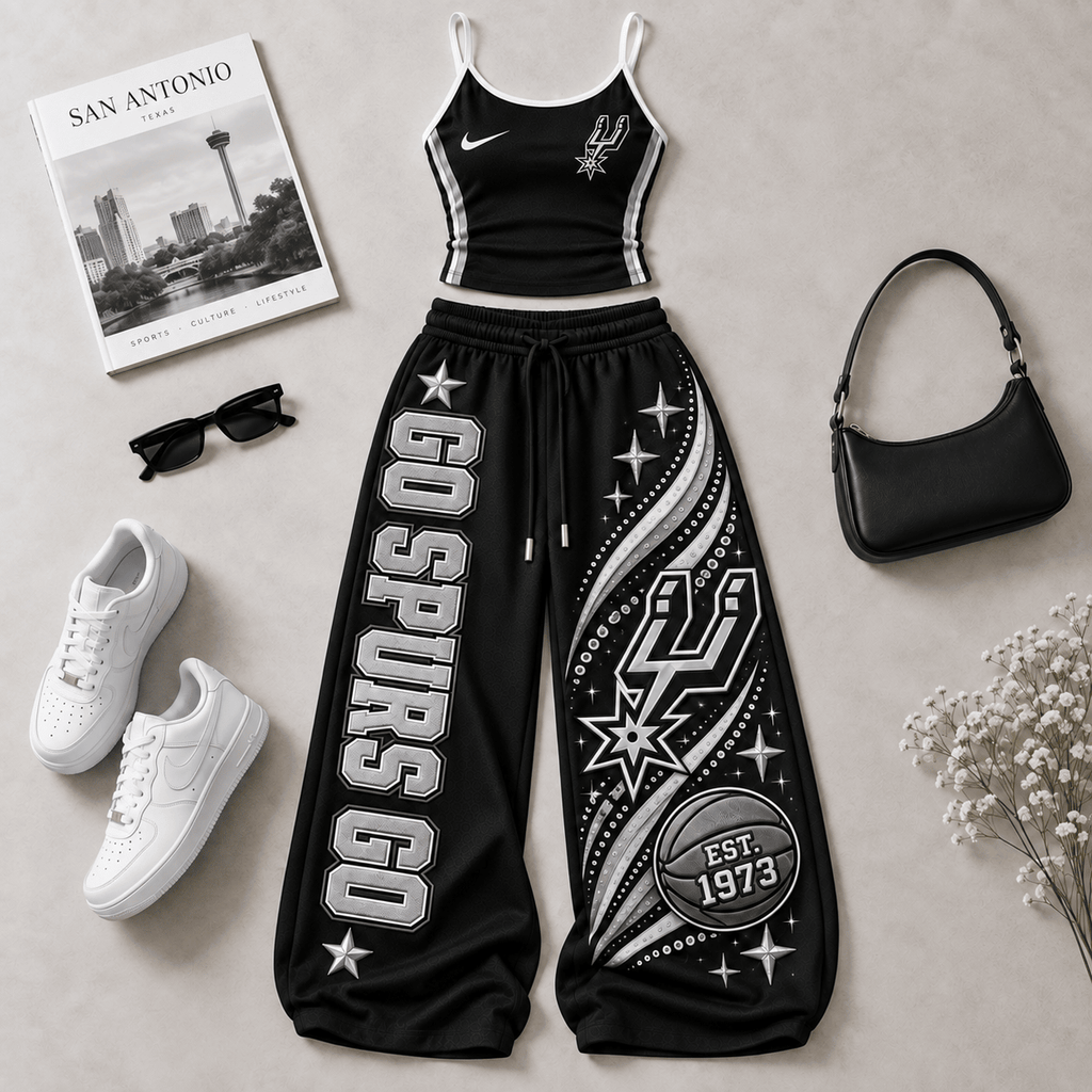 Premium SAS Sports-Inspired Cami & Wide-Leg Pants Set BMD