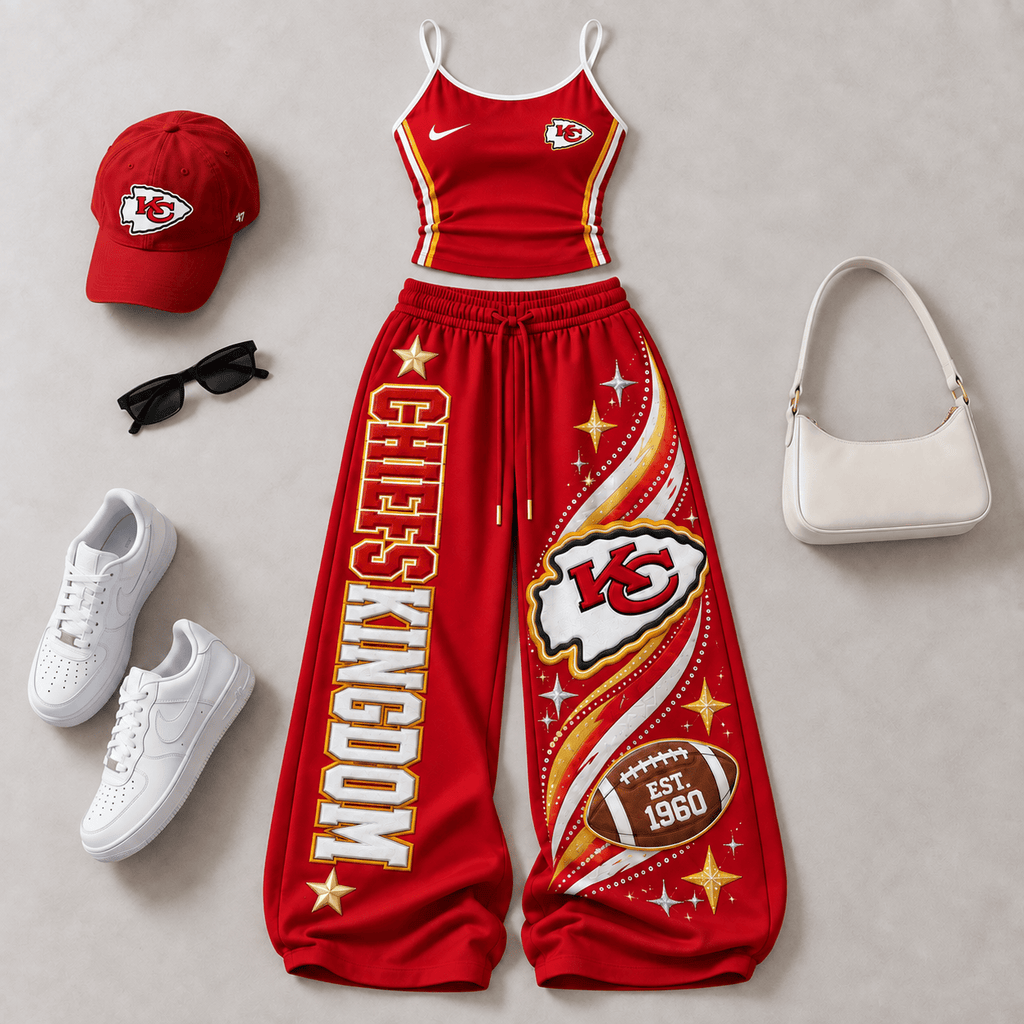 Premium KCC Sports-Inspired Cami & Wide-Leg Pants Set BMD