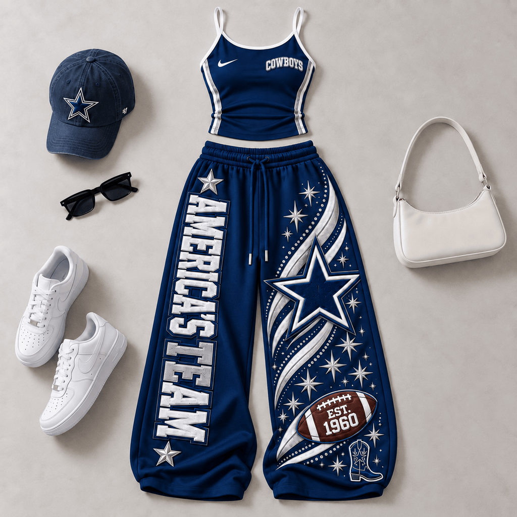 Premium DLCB Sports-Inspired Cami & Wide-Leg Pants Set BMD