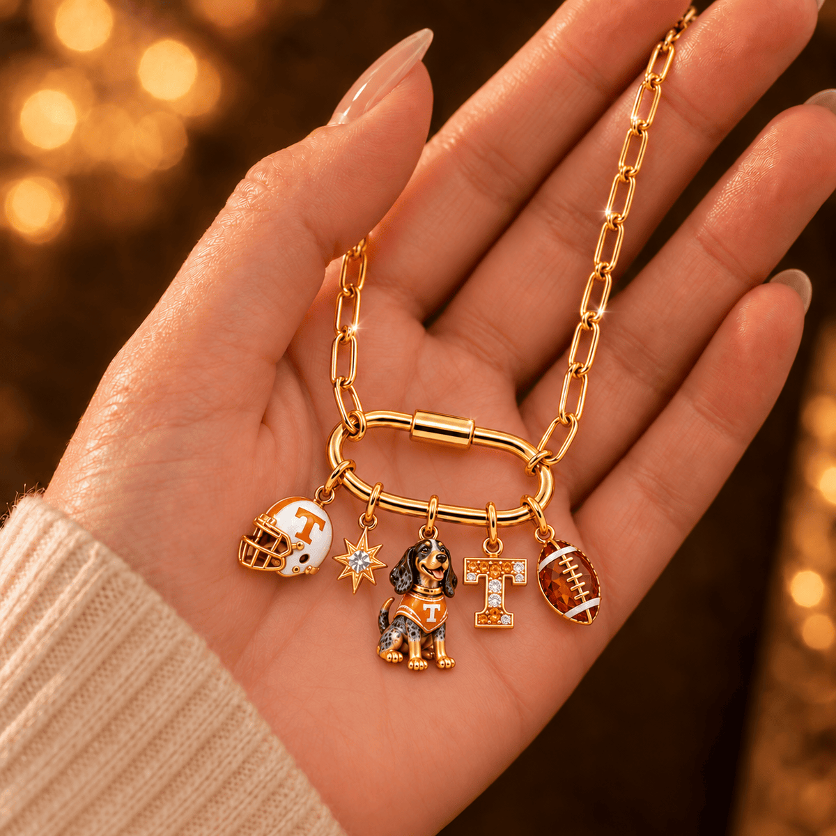 TVF Solid Gold Chain with Diamond Pendant TMH